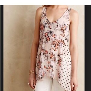 Vanessa Virginia Anthropologie Floral Tank Top - NWT Size Medium